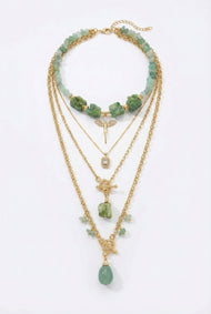 Bijou — Aventurine Stone Layered collier