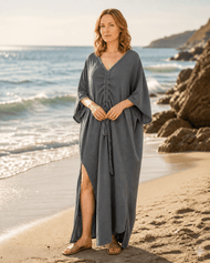 Tunique de plage — coton lin tricoté