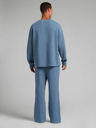 Haut — gaufré détente Henley manches longues