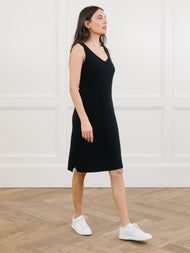 Robe femme — Bamboo côtelé-maille col V détente