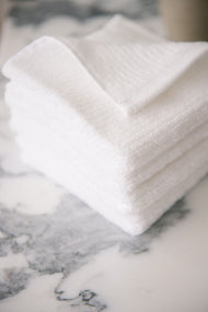 Carrés de toilette — côtelé éponge