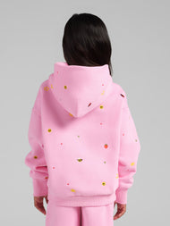 Sweat à capuche enfant — Varsity Allover Embroidered