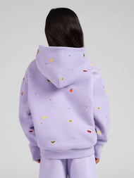 Sweat à capuche enfant — Varsity Allover Embroidered