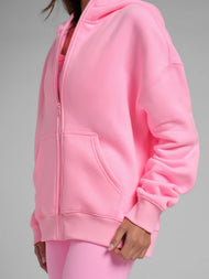 Sweat à capuche — Neon Basic court zippé