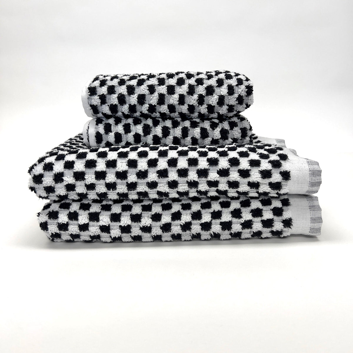 Carrés de toilette — Ruth Dots turc avec Finished Edge — The Loomia