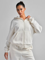 Sweat à capuche — Basic court zippé