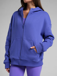 Sweat à capuche — Neon Basic court zippé