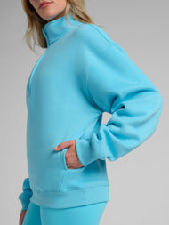 Sweat à capuche — Neon Basic col zippé col montant