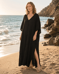 Tunique de plage — coton lin tricoté