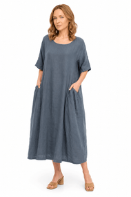 Robe — Shirred Pocket lin Loose