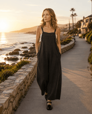 Pantalons et ensembles — large-Leg coton Jumpsuit