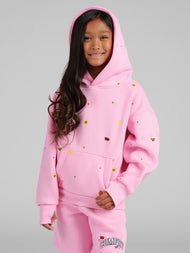 Sweat à capuche enfant — Varsity Allover Embroidered