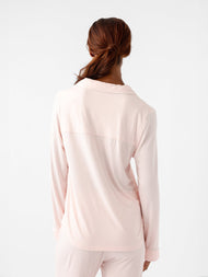 Haut de pyjama femme — maille extensible Bamboo manches longues - grande taille