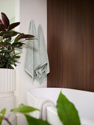 Draps de bain en éponge côtelée