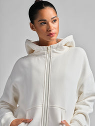 Sweat à capuche — Basic court zippé
