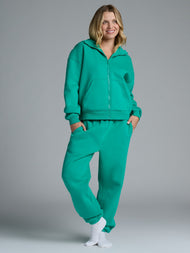 Sweat à capuche — Basic court zippé