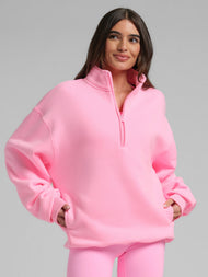 Sweat à capuche — Neon Basic col zippé col montant