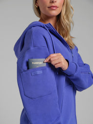 Sweat à capuche — Neon Airplane Mode zippé – Mega