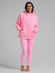 Sweat à capuche — Neon Basic court zippé