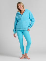 Sweat à capuche — Neon Basic court zippé