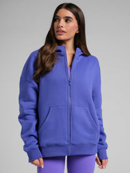 Sweat à capuche — Neon Basic court zippé