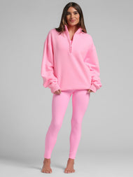 Sweat à capuche — Neon Basic col zippé col montant