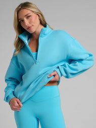 Sweat à capuche — Neon Basic col zippé col montant