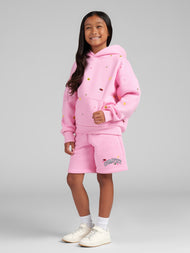 Sweat à capuche enfant — Varsity Allover Embroidered
