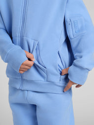 Sweat à capuche enfant — Explorer voyage zippé