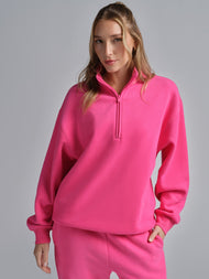 Sweat — Basic col zippé col montant