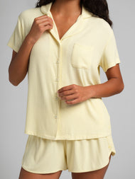 Pyjama — Slinky côtelé manches courtes