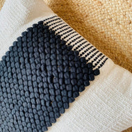 Coussin décoratif — Kelly tissé main in noir