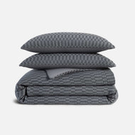 Parure housse de couette — tissé damier