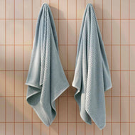 Serviette de bain — côtelé coton TENCEL lot de 4