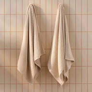 Serviette de bain — côtelé coton TENCEL lot de 2