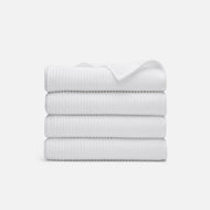 Serviette de bain — côtelé coton TENCEL lot de 4