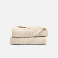 Serviette de bain — côtelé coton TENCEL lot de 2