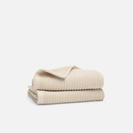 Serviette pour les mains — côtelé coton TENCEL lot de 2