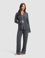 Pantalon de pyjama femme — Bamboo côtelé-maille Classic