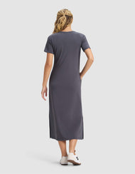 Robe femme — brossé Bamboo midi