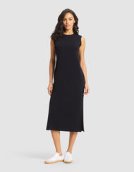 Robe femme — brossé Bamboo sans manches midi