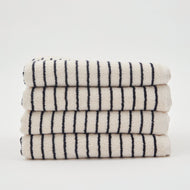Carrés de toilette — Melika turc 100 % coton rayé éponge