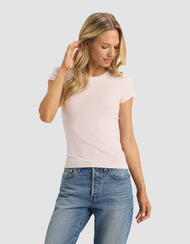 T-shirt femme — Fine côtelé