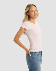 T-shirt femme — Fine côtelé