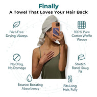 Serviette pour cheveux — Raftyn tissage gaufré