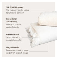 Serviette de bain Natalie en coton éponge