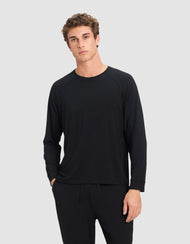 Haut de pyjama homme — maille extensible Bamboo manches longues