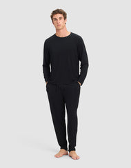 Haut de pyjama homme — maille extensible Bamboo manches longues