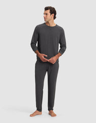 Haut de pyjama homme — maille extensible Bamboo manches longues