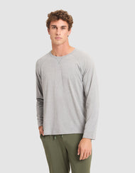 Haut de pyjama homme — maille extensible Bamboo manches longues